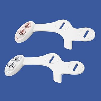 LUXE Bidet NEO 120 - Value 2-Pack Bidet Attachments, Self-Cleaning, Non-Electric (Rose Gold & White)