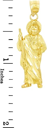 Miniatura 2 de Colgante de oro amarillo de 14 k con dije de San Judas, No aplicable
