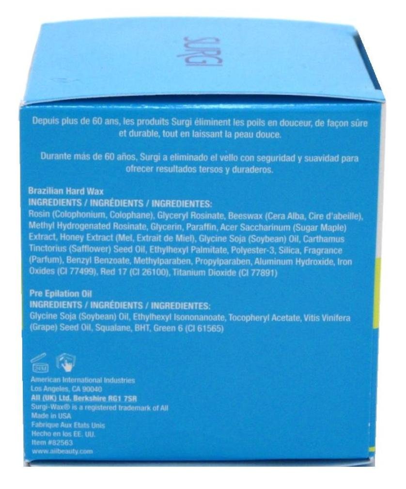 Surgiwax Brazilian Hard Wax Kit for Private Parts, 4 oz, 6 Pack