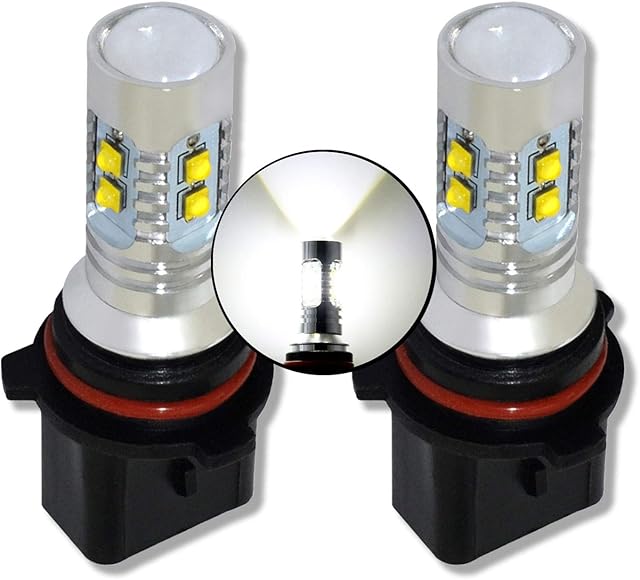 MCK Auto  P13W 10SMD LED Canbus Front Bulbs Daytime Running Lights White Very Bright And Without Errors Compatible With A4 B8 Q5 Mustang  Transform Your Ride