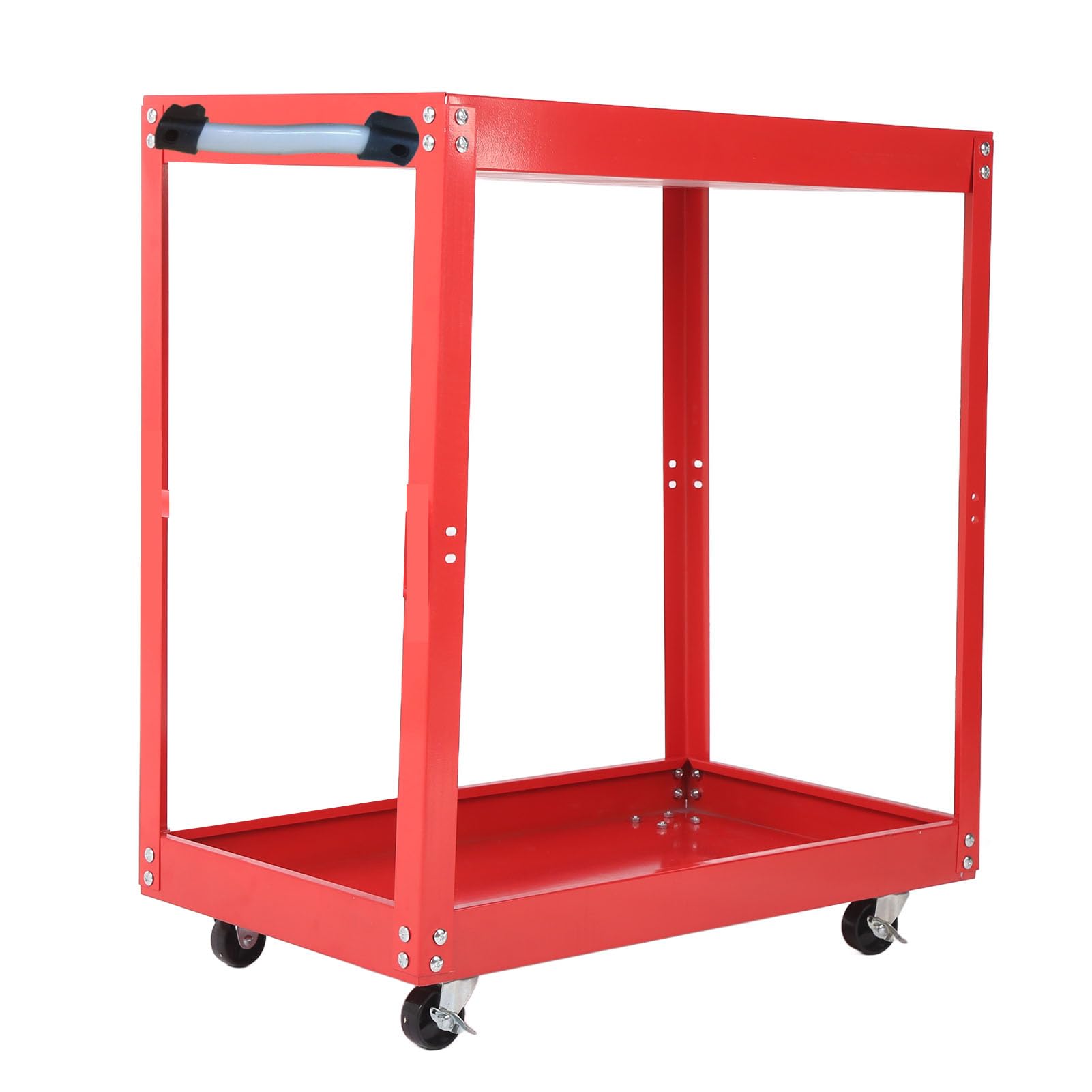 Dioche Carrello Multiuso a 2 Vassoi Carrello Portautensili di Servizio Portaoggetti Mobile Multiuso con Rotelle a 2 Vassoi per Officine di Riparazione Auto