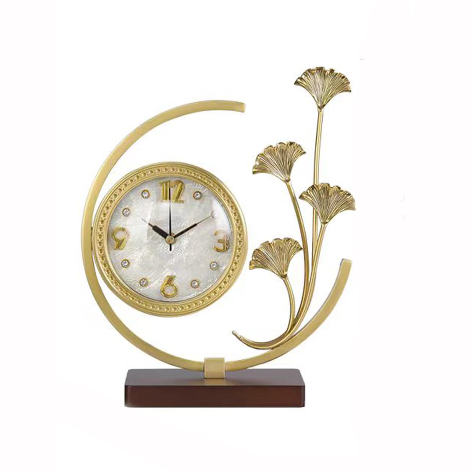 YXZQLOZ Chinese-style tabletop clock decorative brass clock suitable for living rooms, studies, and home office desks.