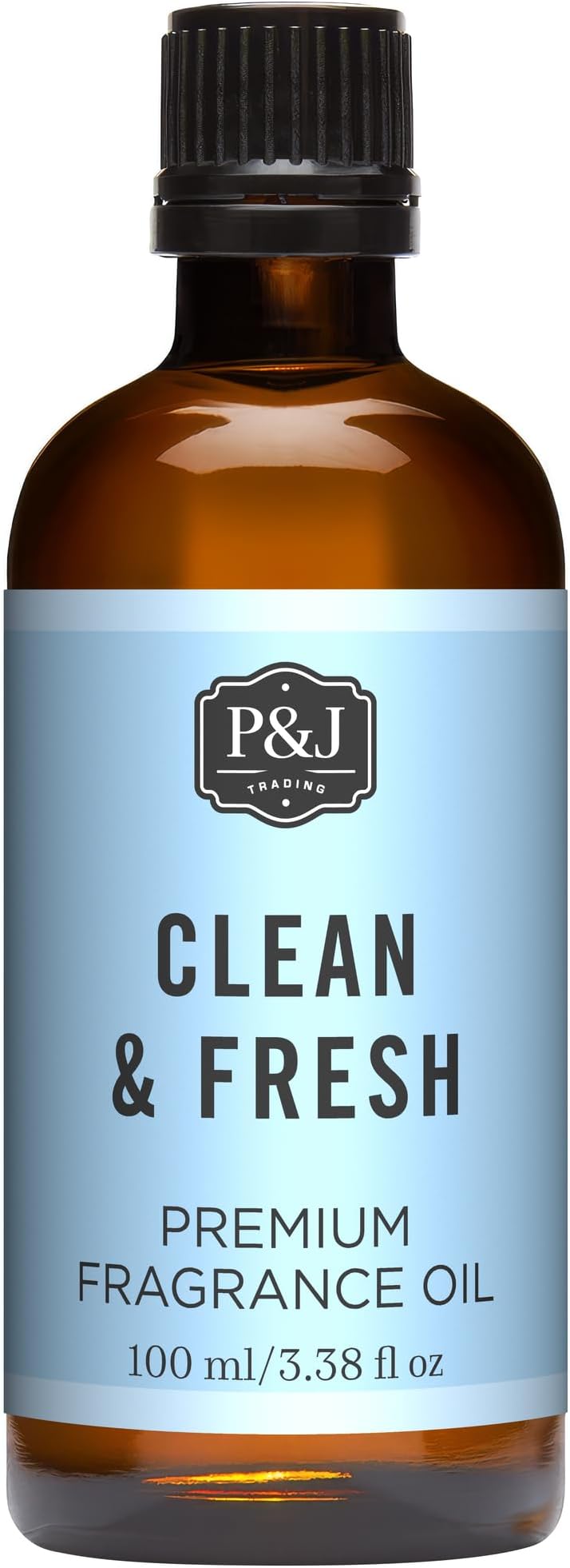 P&J Fragrance Oil | Clean & Fresh Oil 100ml - Candle Scents for Candle Making, Freshie, Soap Making Supplies, Diffuser Oil Scents