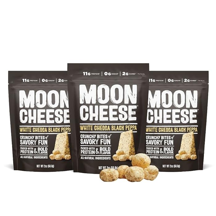 Buy Moon Cheese White Chedda Black Peppa, 100 White Cheddar Black