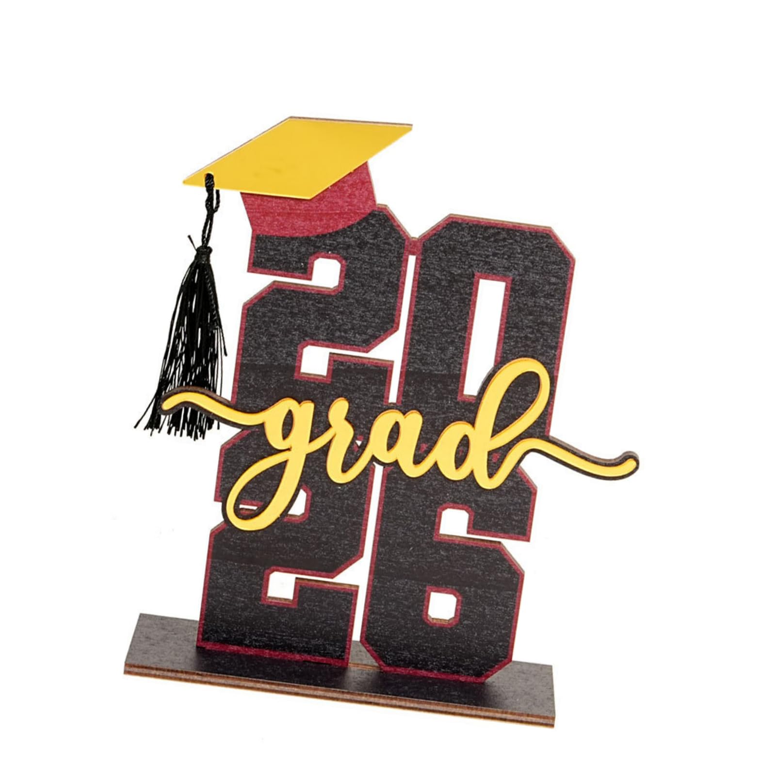 hogtnd Class 2026 Wooden Table Toppers "Congrats Grad ", Wooden Sign, Graduation Table Toppers, "Congratulate", Tiered Tray Decorations