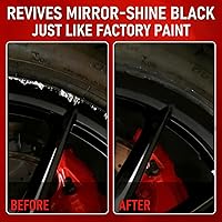 Vista 3 de Pintura de Retoque para Llantas Negro Brillante, Pintura para Llantas para Raspones de Bordillo y Rayones, Kit de Reparación de Rayones de Ruedas