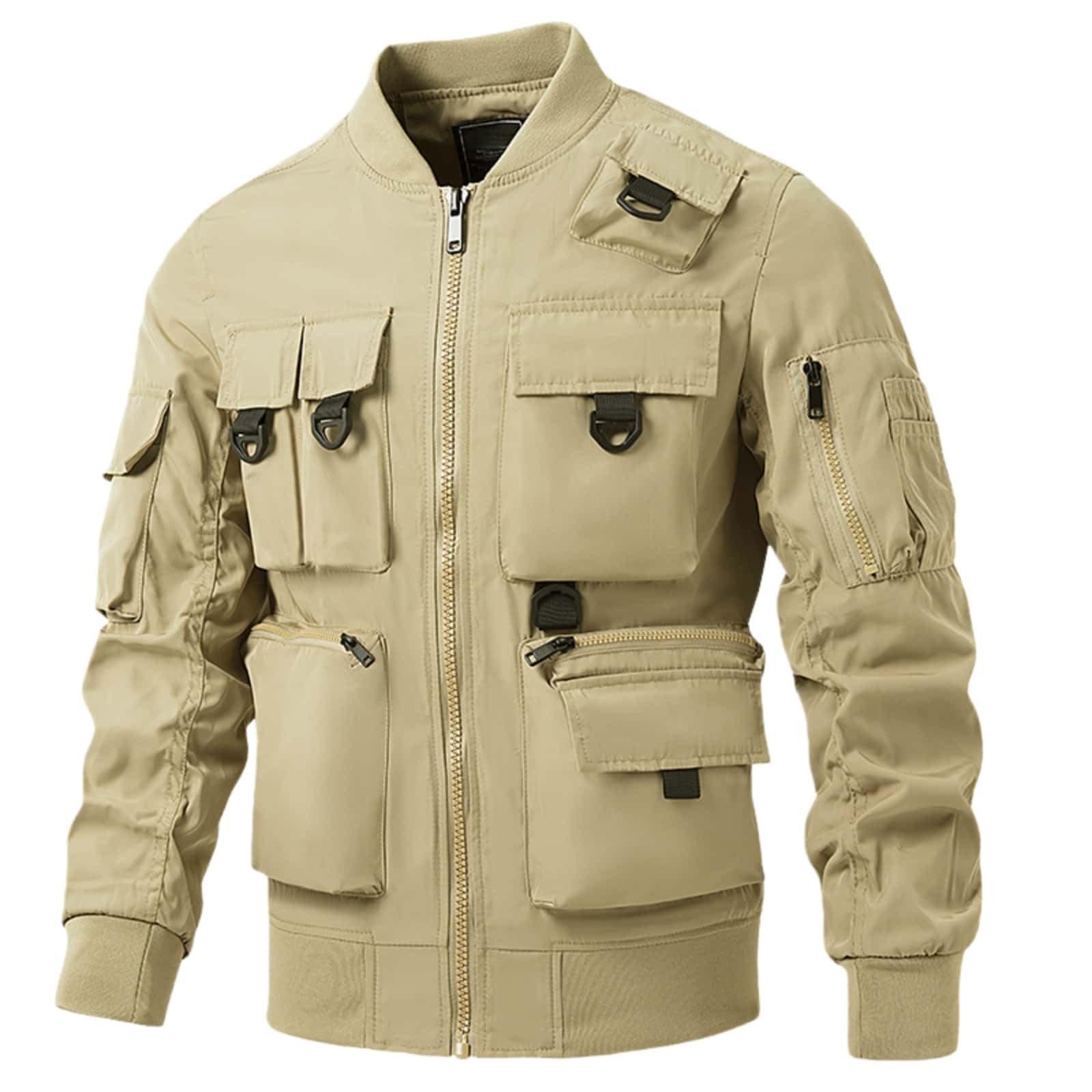 Mens Military Tactical Jacket,Multi Pockets Bomber Jacket,Lightweight Casual Spring Fall Windbreaker — view 7