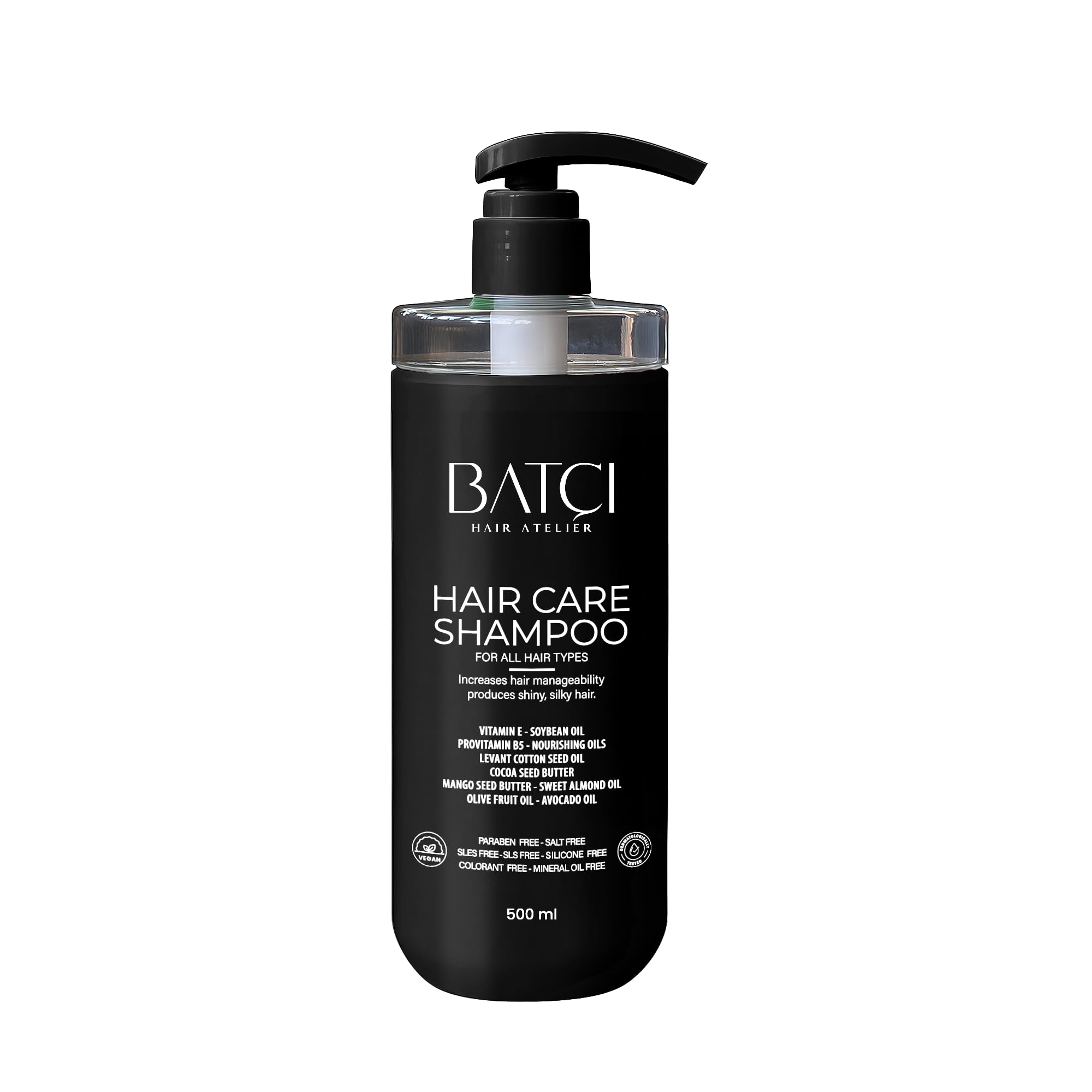 Batci Provitamin Shampoo - Paraben and Sulfate-Free, Deep Moisturizing and Strengthening, Suitable for All Hair Types, 500 ml