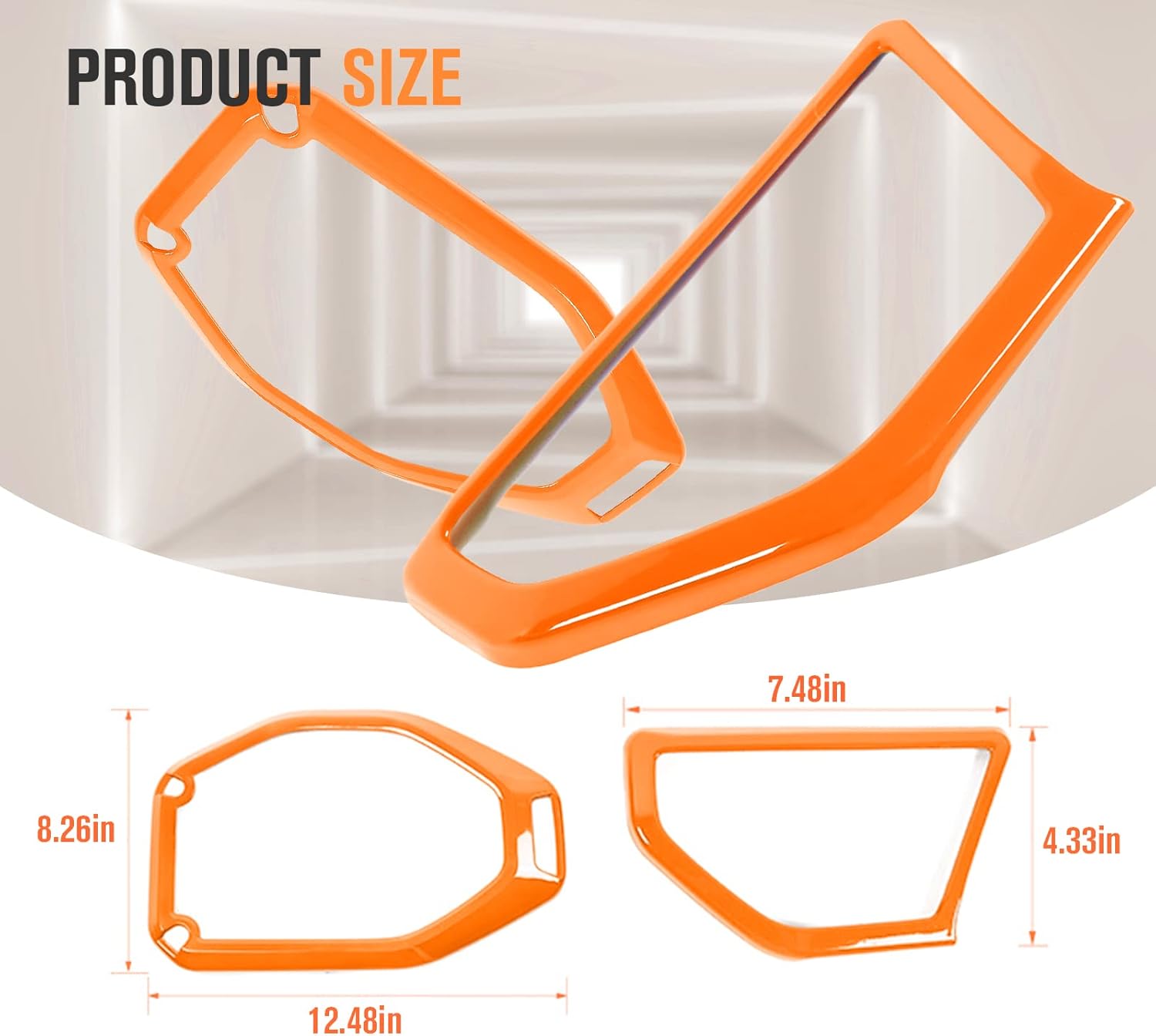 JeCar Orange Interior Speaker Cover Bezel Trim Kit for 2018-2023 Jeep Wrangler JL JLU & Gladiator JT Interior Accessories