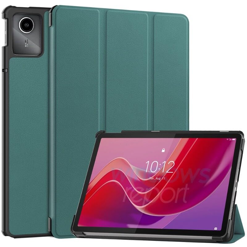 Étui Lenovo Tab M11 TB330FU vert foncé housse cuir rabat