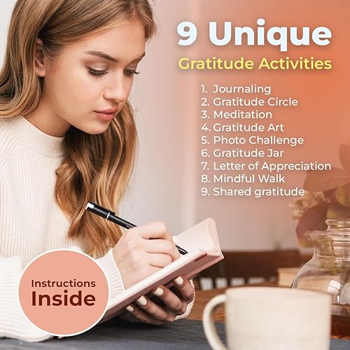 Miniatura 5 de ThinkPsych Momentos de gratitud mazo - 52 cartas para promover la positividad y la atención plena - Tarjetas de afirmaciones positivas y regalos