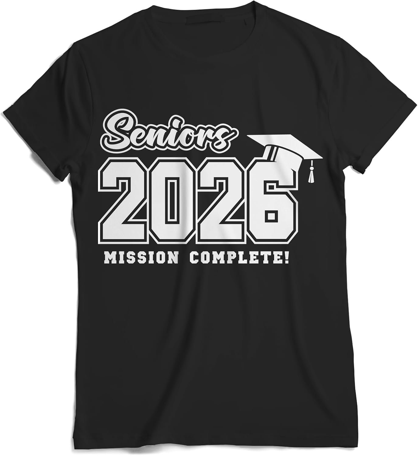 GotPrint Unisex Senior 2026 Mission Complete T-Shirt for College, University, High School, Graduation Gift for Men, Women