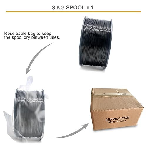 Miniatura 6 de Reprapper Filamento PLA negro para impresora 3D y bolígrafo 3D de 0.069in ( 0.001in), 11 libras (11.0lbs)