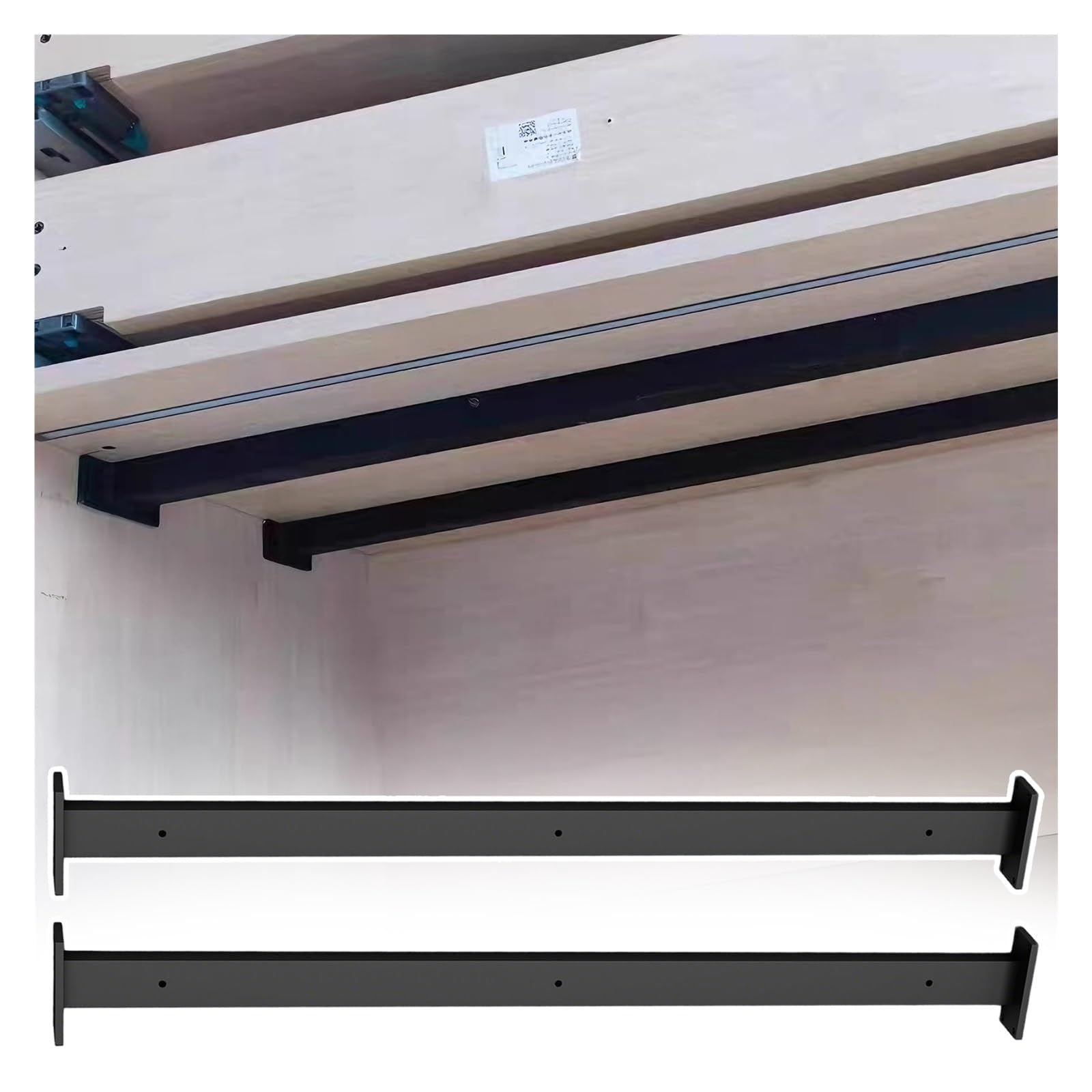 Support d'étagère caché haute résistance de 61 cm pour alignement parfait de meuble