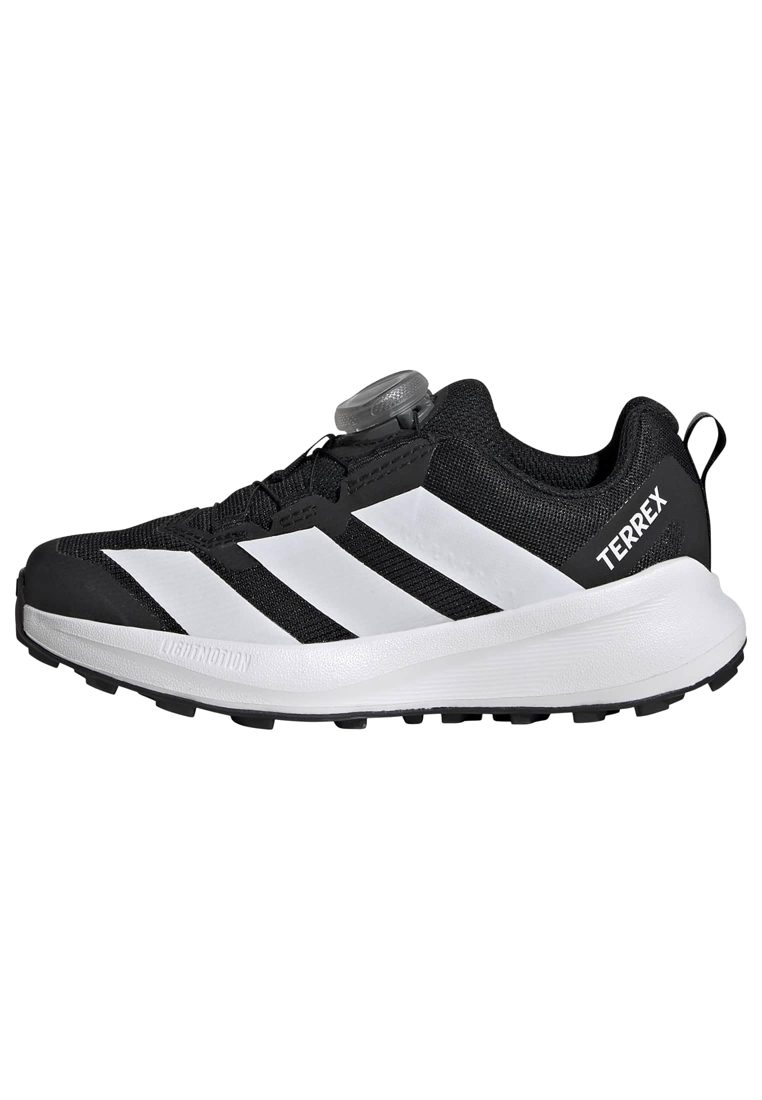 adidas Unisex Kids Terrex Agravic Boa Trail Running Kids Shoes, Core Black/FTWR White/Semi Impact Orange, 1 UK
