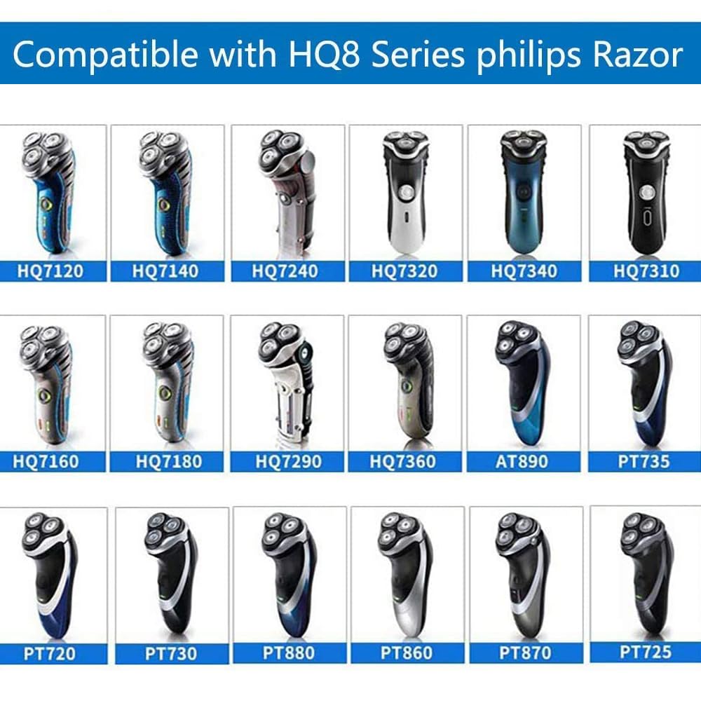 HQ8 Replacement Heads for Philips Norelco Aquatec Shavers, 6-Piece Pack
