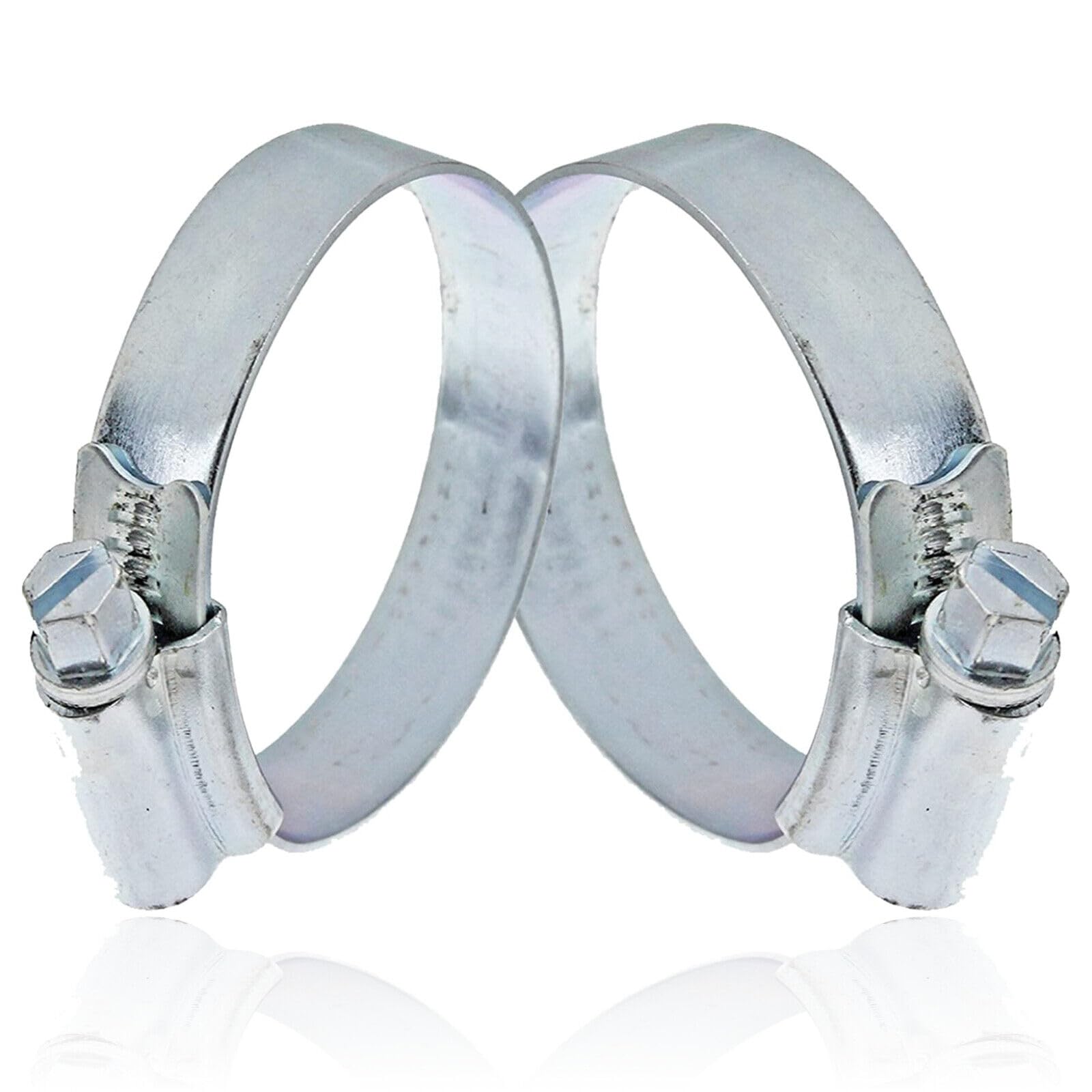 SPARES2GO Clamp Clips for Corrugated Flexible Hose Tube Pipe (for 25mm Diameter, Pack of 2)