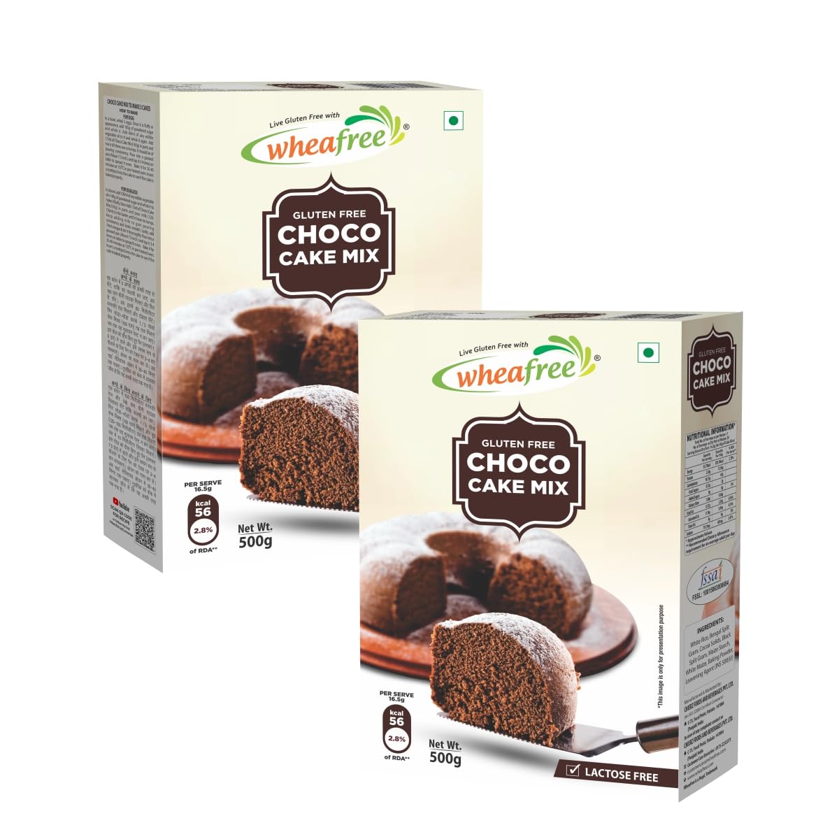 Wheafree Gluten Free Choco Cake Mix - Pack of 2-500g Each | Lactose Free | Diabetic Friendly | Hassle Free And Quick Baking | Best for Home Baking | Joyful Baking (B0CKFCBXTW) Amazon Price History, Amazon Price Tracker