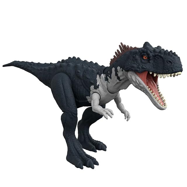 Jurassic World Dominion Roar Strikes Rajasaurus Dinosaurio figura de acción con sonidos