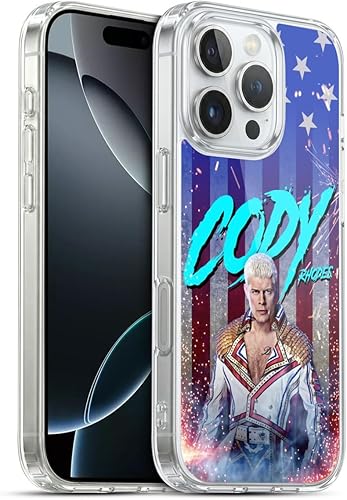 Miniatura 47 de Head Case Designs Funda de gel suave con licencia oficial de la WWE American Nightmare Flag Cody Rhodes Graphics compatible con Apple iPhone 7