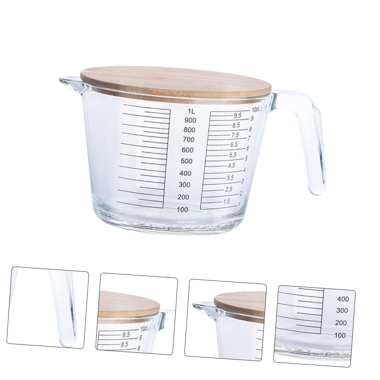 Messbecher aus Glas mit Skala, Hitzebeständig für Creme und Flüssigkeiten