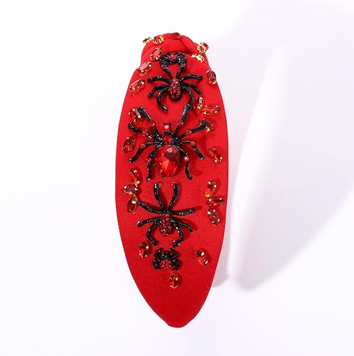 Miniatura 5 de Diadema de Halloween para mujer, diadema espeluznante de calabaza fantasma, diadema con diamantes de imitación, accesorios de Halloween