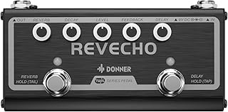 Donner Revecho Guitar Effect Pedal 2 Mode Delay and Reverb Effects Pedal