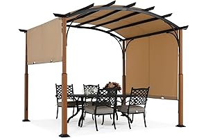 MASTERCANOPY 10' X 10' Outdoor Retractable Pergola: Sun Shade Oasis