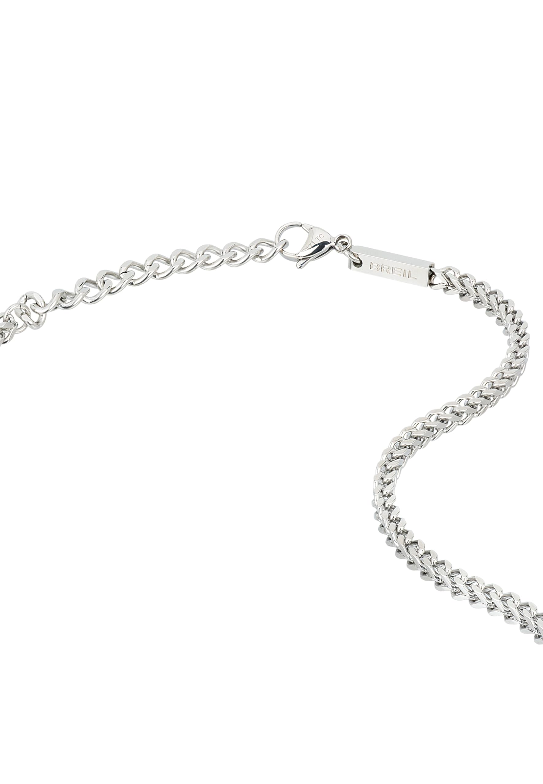 Breil, Collezione Groovy, Collana Uomo, Catena a Maglie Fitte, in Acciaio Lucido, con Pratica Chiusura a Moschettone, Idee Regalo Uomo e Ragazzi, Gioielli, Misura 43-47 cm, Silver