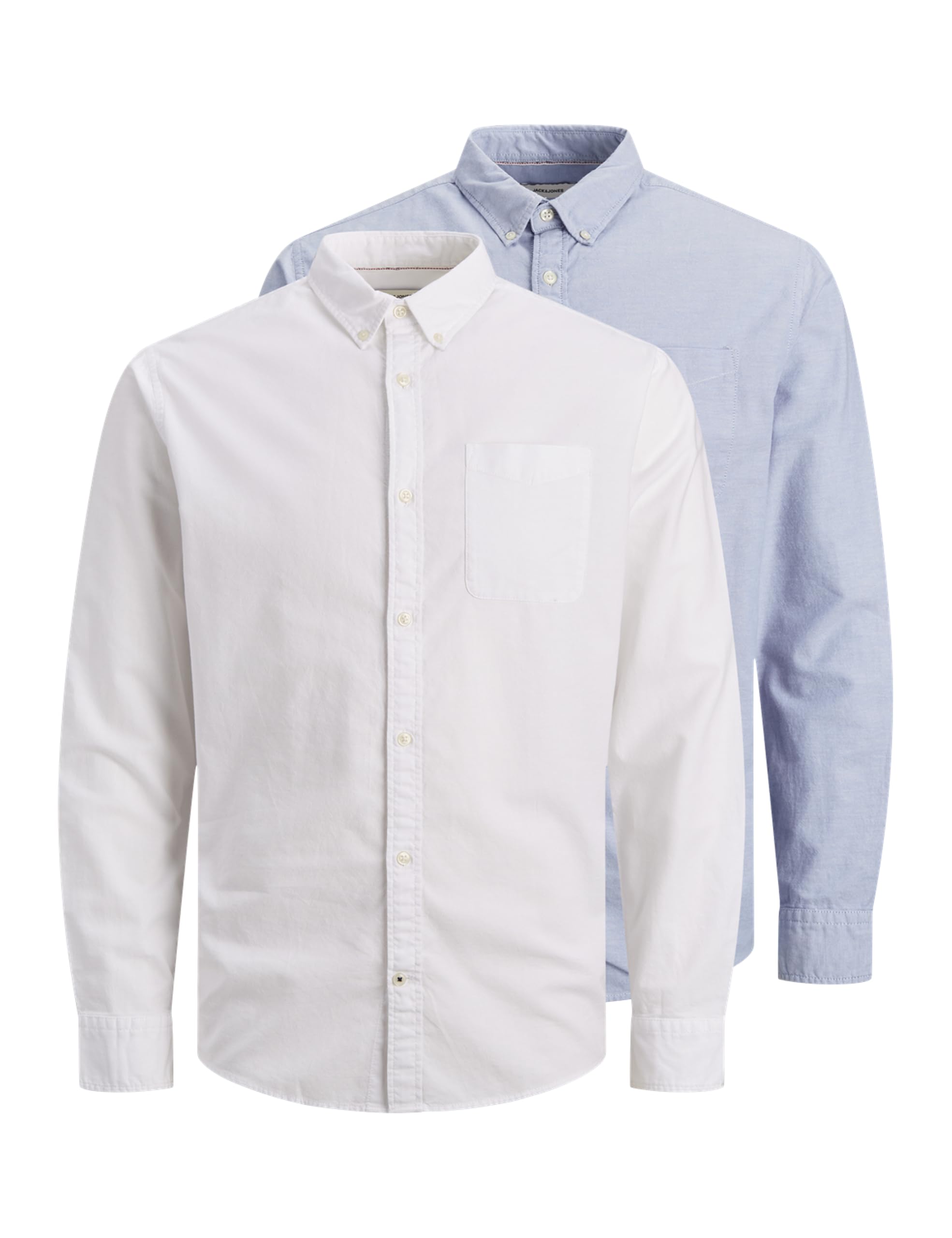 JACK & JONES Male Shirt Regular Fit Shirt, Blue (White/W. Cashmere Blue, XXL