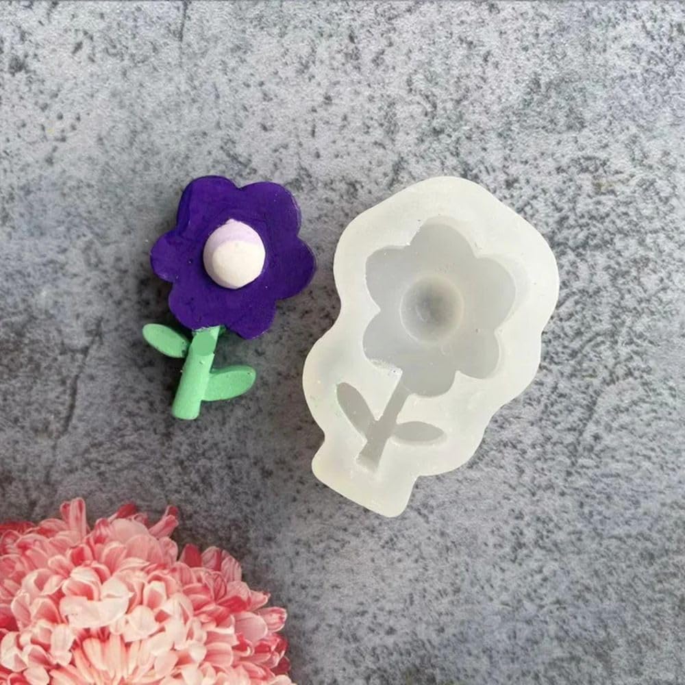 3D Tulips Flower Shape Silicone Mold Aromatherapy Candle Diy Peony Handmade Soap Clay Plaster Mould Home Decor Desk Ornament