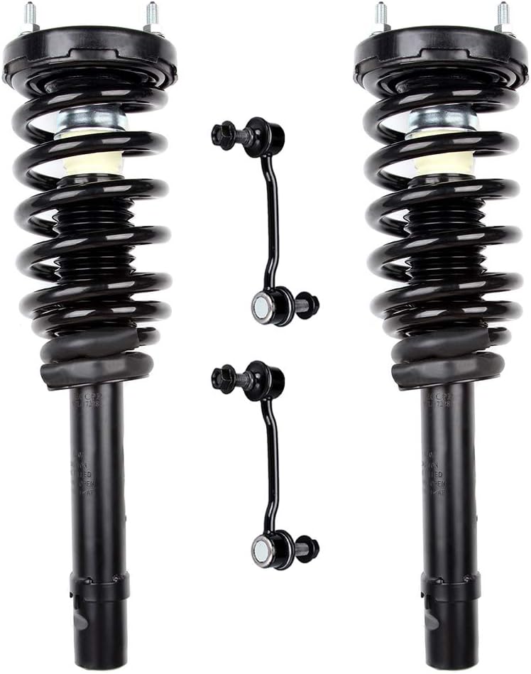 SCITOO - (4pcs) Front Strut Spring Assembly Stabilizer Bar Link fit for 2006-2011 for Hyundai Azera 2006-2010 for Hyundai Sonata