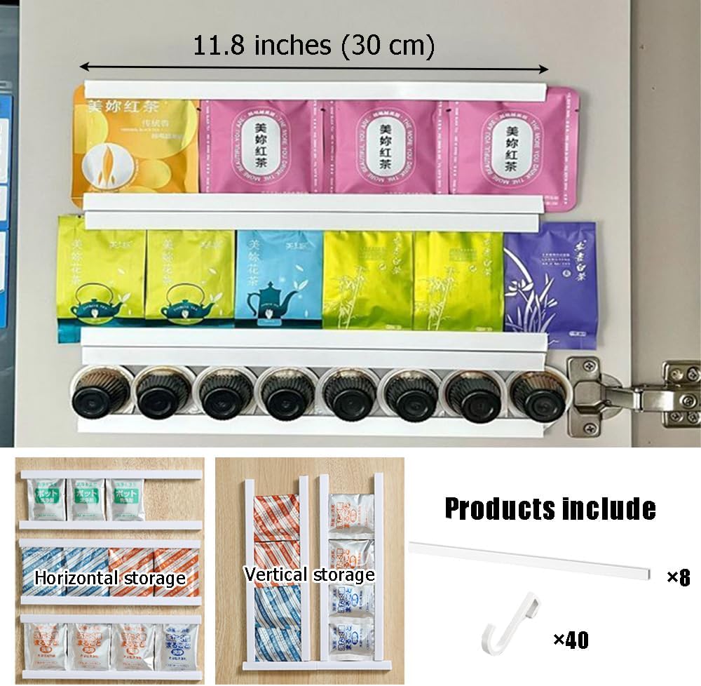 OULIGET Coffee Pod Holder,Wall Mount Yogurt Container for Fridge,8 Pcs