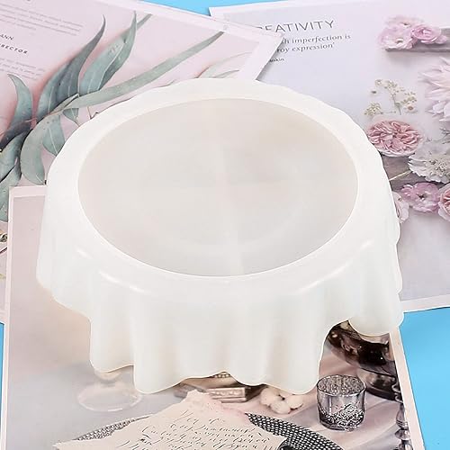 Miniatura 8 de Molde de bandeja redonda de resina de silicona, placa de ágata de geoda irregular, moldes de fundición de resina epoxi para hacer bandeja de ágata