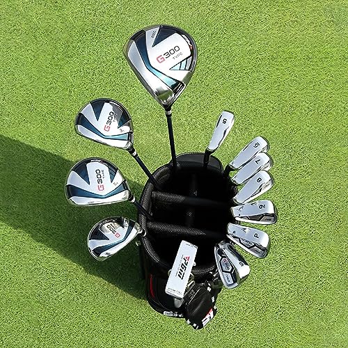 image for PGM Men's G300 Complete Golf Club Set - Titanium #1 Driver, Draw-Biase