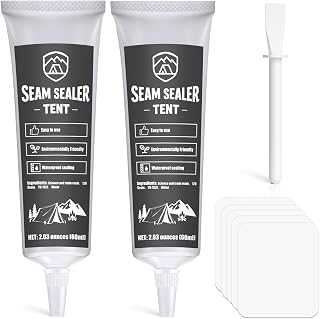 120ml Tent Seam Sealer Waterproof, Seam Sealer Tent Sealant Repair Kit Clear Strong Seal, Fast Curing, for Tents & Outdoor Fabric