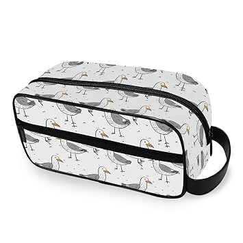 Travel Toiletry Bag Nylon Dopp Kit Shaving Bag Makeup Case Cosmetics Organizer for Men Women -588- Bird