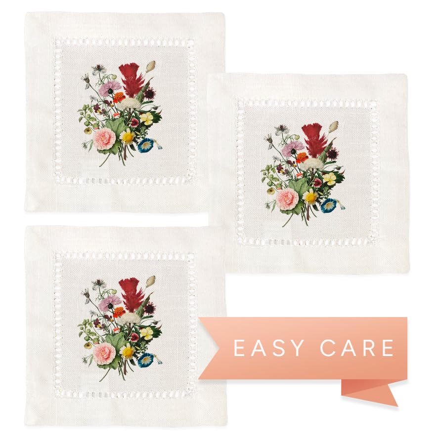 Servilletas de Tela Jolitee Bouquet 6 Pzas 6x6 Pulg miniatura 3