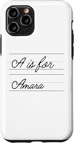 iPhone 11 Pro Personalized A is for Amara Name Student Kindergarten Girl Case