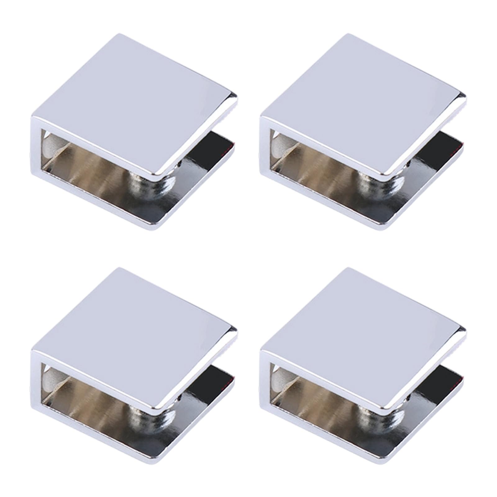 Kaeltsyn Multicolor 4Lots Stable Zincs Alloys Glass Clamps Adjustable Shelf Brackets For Wine Cabinet Display Case Organizers Durability Zincs Alloys Shelf Brackets