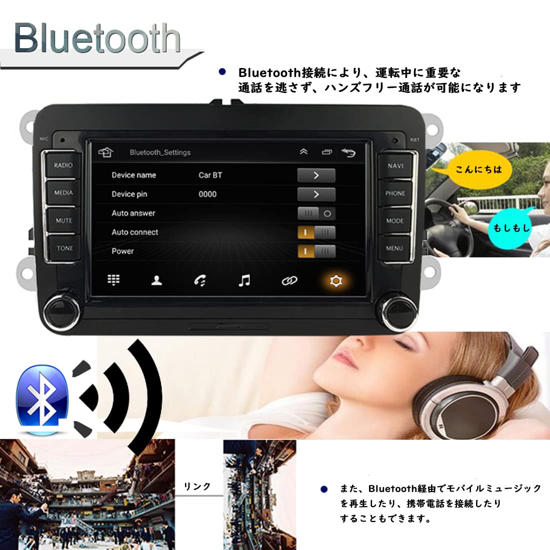 カーラジオ Amazon | 2 Din Android 7インチカーラジオGPSナビゲーションカー