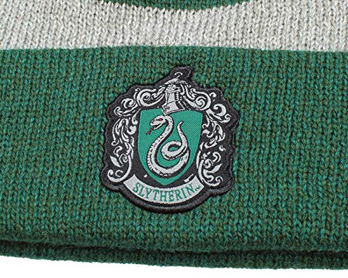 Harry Potter Hogwarts Houses Knit Slytherin Scarf & Pom Beanie Set (Slytherin) - Thumbnail 6