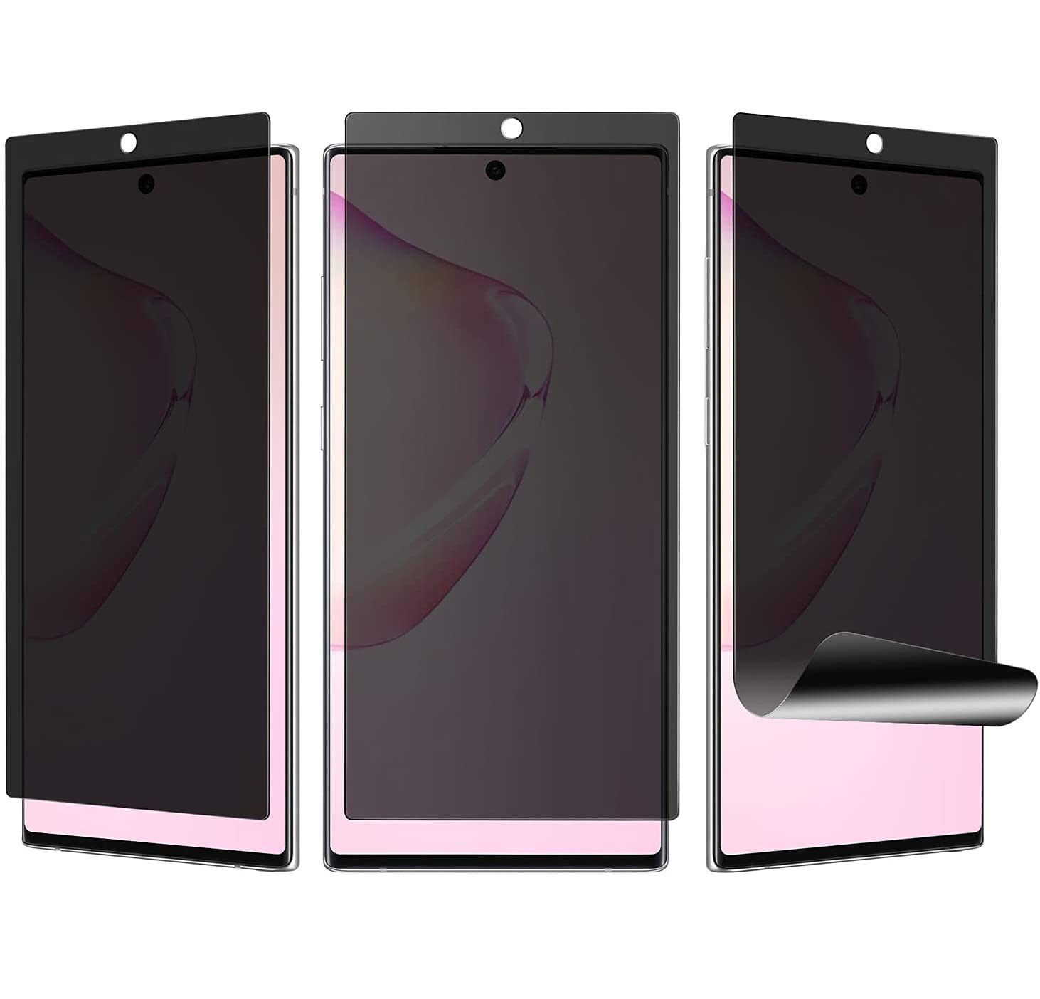 Filtre de confidentialité anti-espion Foxcrypt protégeant le Samsung Note 10+ Plus - 8