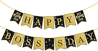 Gold boss day decorations for office happy boss day banner happy boss day decorations Best boss ever Decorations Boss Day Party Decorations