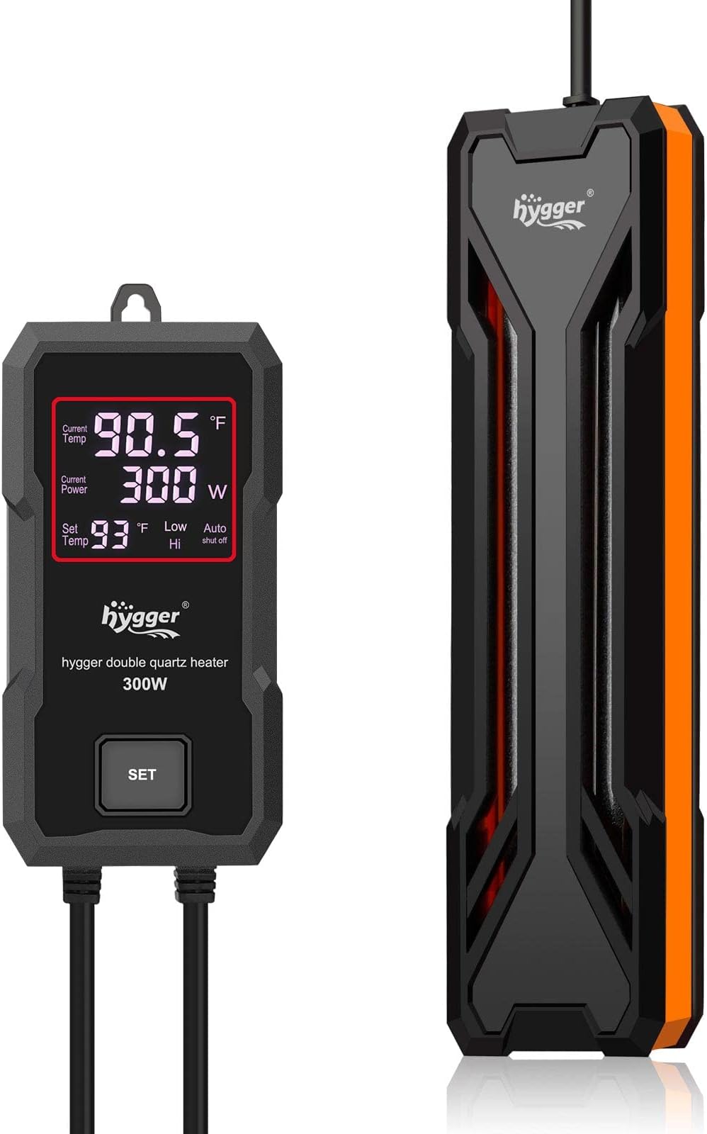 - hygger Aquarium Heater 300W/500W/800W/1000W, Submersible Fish Tank Heater with Digital LED Controller and Intelligent Leaving Water Automatically Stop Heating System, for Freshwater and Saltwater
