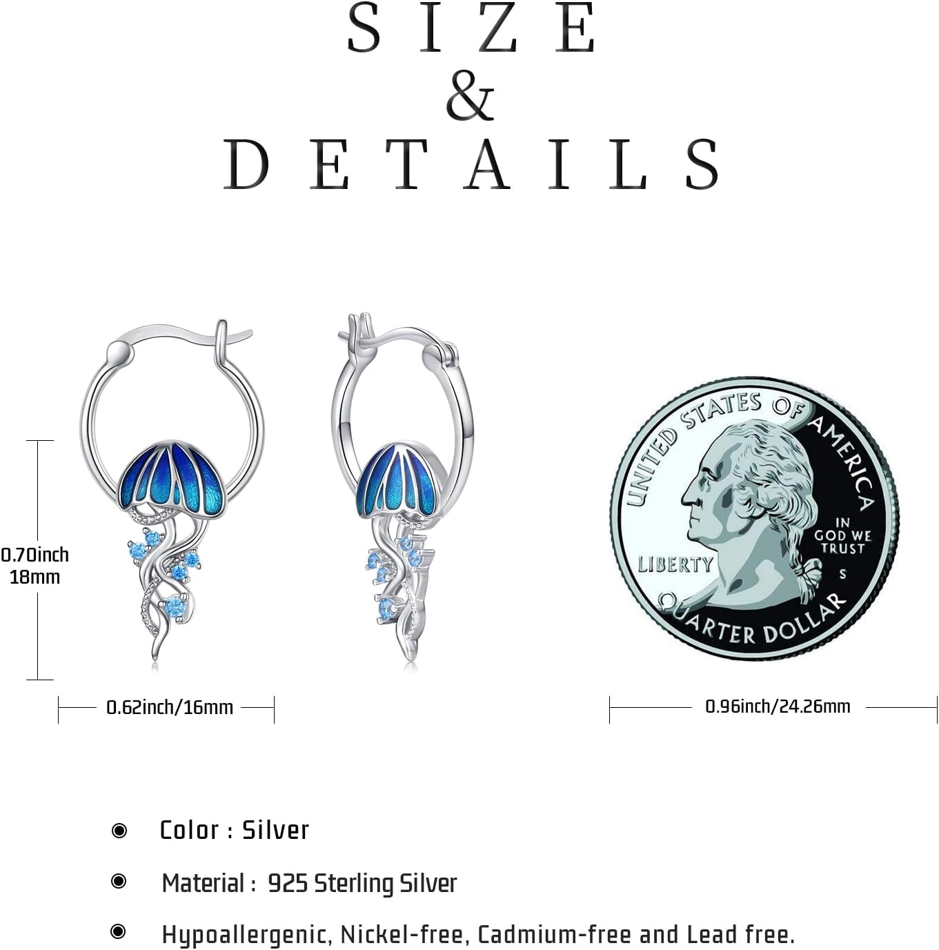 Ocean Wave Huggie Hoop Earrings S925 Sterling Silver Sea Small Cartilage Hoop Earrings Hypoallergenic Beach Opal Jewelry Birthday Gifts for Women - Image 3