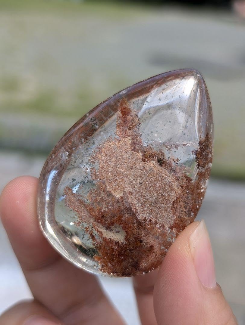 Amazon.co.jp: 大き目 56g美品 ガーデンクォーツ ポイント 水滴形 YY09