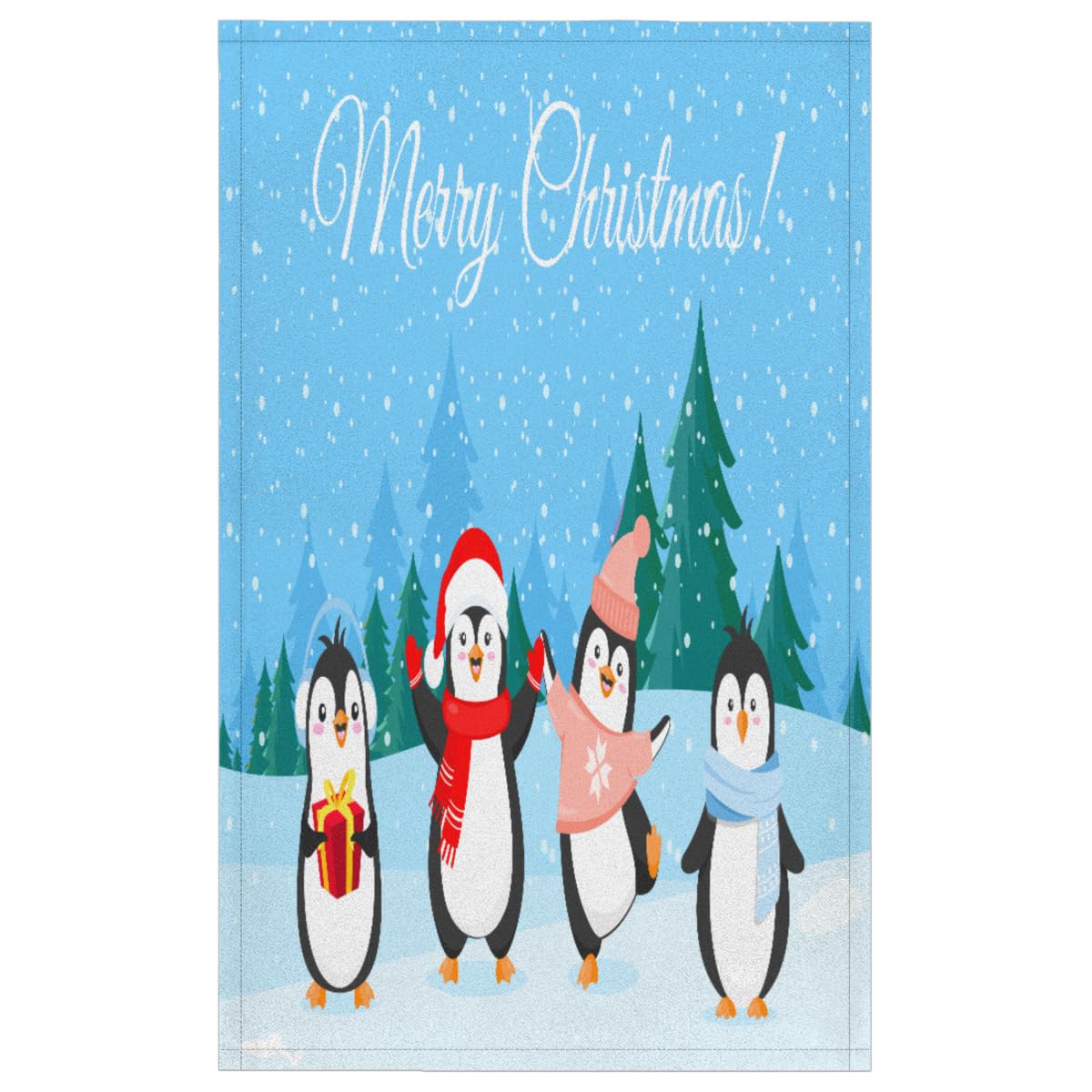 Pinguin-Küchentücher Aus Mikrofaser | 2 Stück, 45x71 Cm, Weich & Saugstark | Weihnachts- & Winter-Deko
