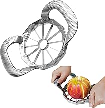 Apple Slicer,Apple Corer,Latest 12-Blade Extra Large Apple Corer Slicer,Stainless Steel Apple Cutter Heavy Duty,Fruit Core/Slicer,Wedger,Remover,Divider for Up to 4 Inches Apples