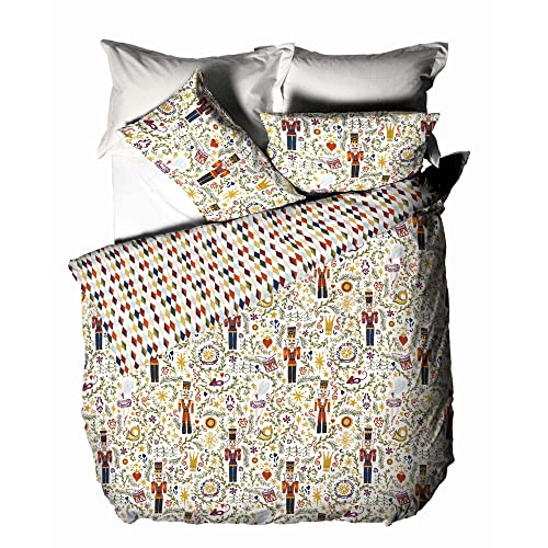 Furn Nutcracker Duvet Set, Cotton, Multi, King